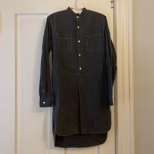 RRL Ralph Lauren Black Dot Shirt Dress Sz 2 (Small)